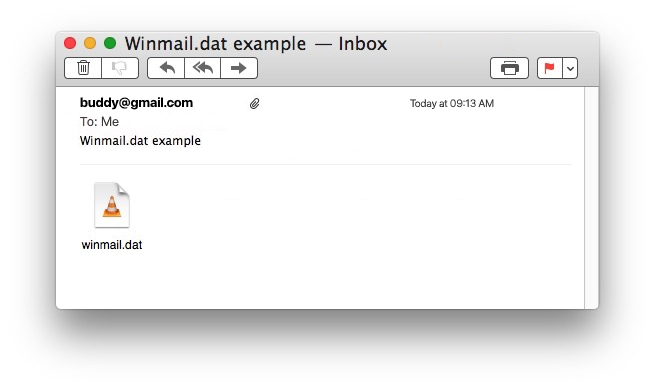 Example of how an winmail.dat attachment looks on Mac